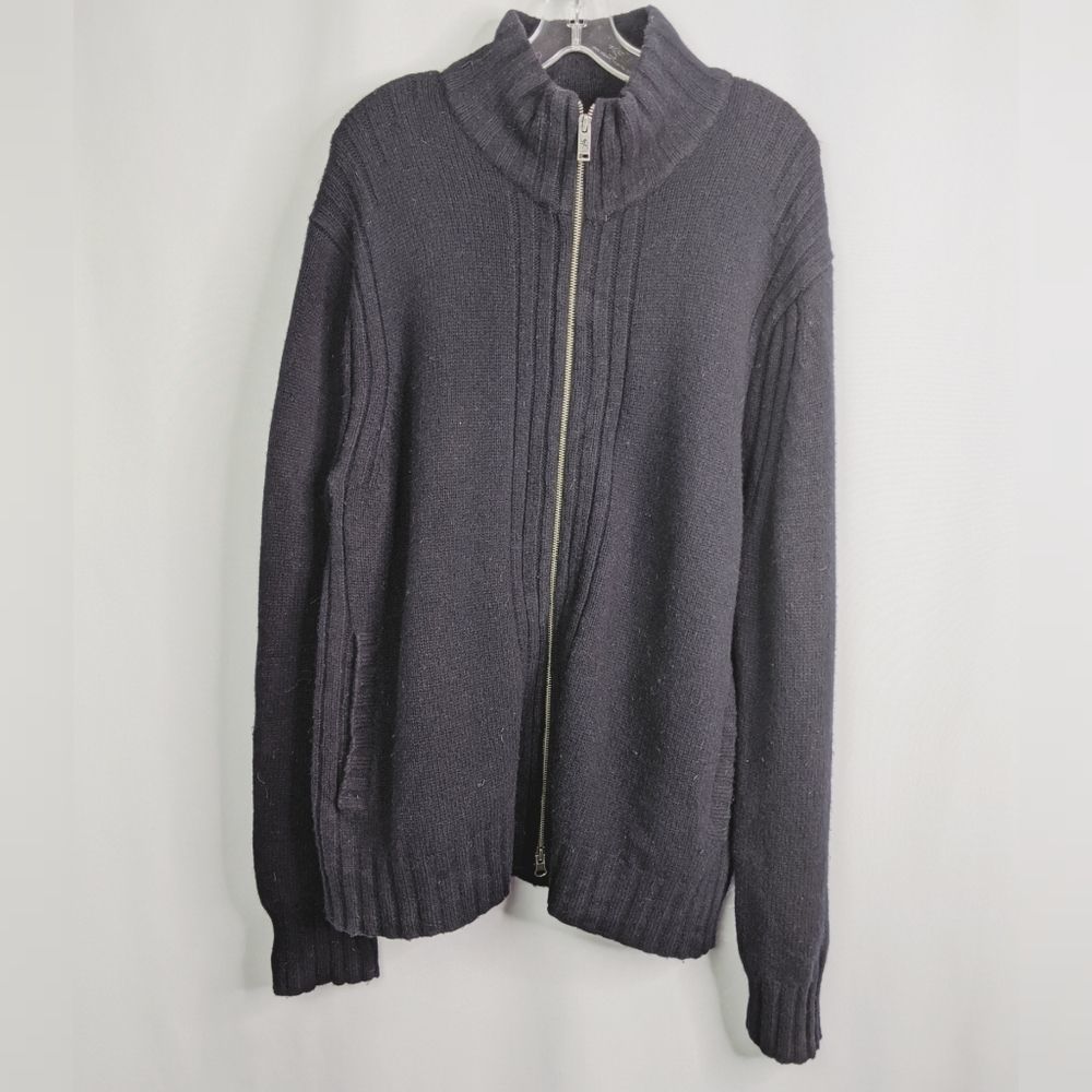 Express 100% Lamb's Wool Zip Up Sweater Sz XL